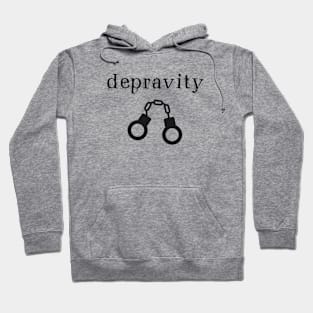 Depravity Handcuffs Large Light-Monotone Hoodie